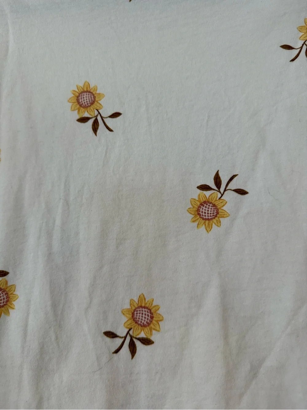 Girls Old Navy cream & yellow sunflower print crop top in XXL